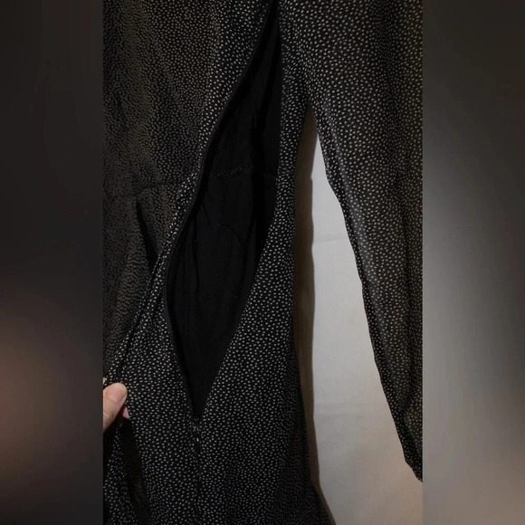 Women’s Abercrombie & Fitch Mini Polka Dot Wrap Summer Sheer Sleeve Dress Small - Picture 9 of 16